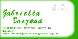 gabriella doszpod business card